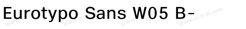 Eurotypo Sans W05 B字体转换